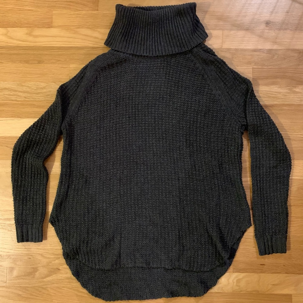 A New Day Chunky Knit Grey Turtle Neck Sweater